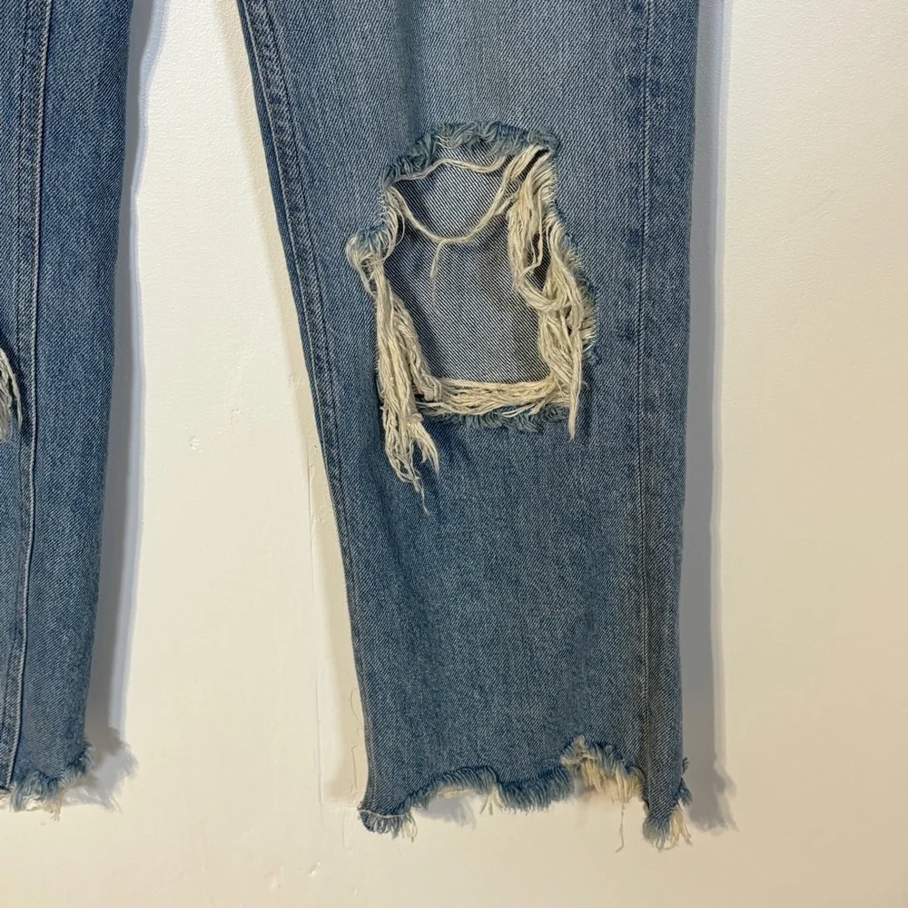 We The Free Maggie Mid-Rise Straight-Leg Blue Jeans Women’s Size 26 Button Fly